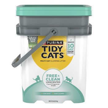 Tidy Cats Free & Clean 16858 Clumping Cat Litter, 35 lb Pail