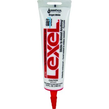 Sashco 13043 Elastic Sealant, White, 7 days Curing, 0 to 120 deg F, 10.5 oz, Squeeze Tube