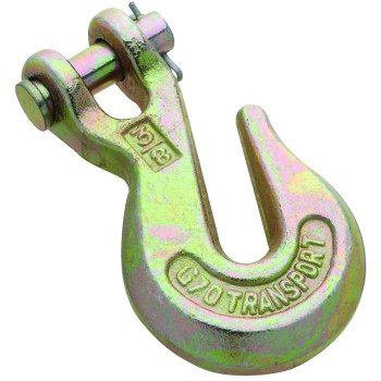 National Hardware N282-079 Clevis Grab Hook, 3/8 in, 6600 lb Working Load, Steel, Yellow Chrome