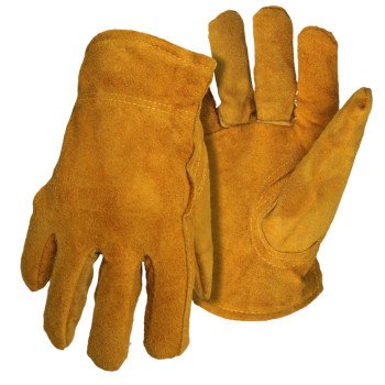 Boss 41762X Gloves, Men's, 2XL, Keystone Thumb, Open, Shirred Elastic Back Cuff, Leather