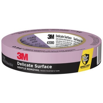 Scotch 2080-24EC Painter's Tape, 60 yd L, 0.94 in W, Paper/Polyethylene Film Backing, Purple