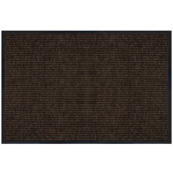 Multy Home 1005740US Floor Mat, 30 in L, 18 in W, Rectangular, Parquet Pattern, PET Surface, Cocoa