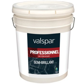 Valspar 11900 Series 11912C Interior Paint, Latex, Semi-Gloss, Medium, 5 gal Pail, 350 to 450 sq-ft Coverage Area