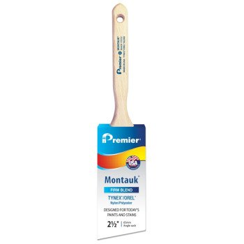 Premier Montauk 17212 Paint Brush, 2-1/2 in W, 2-15/16 in L Bristle, Nylon/Polyester Bristle