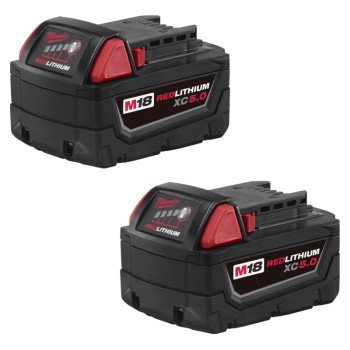 Milwaukee M18 REDLITHIUM 48-11-1852 Rechargeable Battery Pack, 18 V Battery, 5 Ah