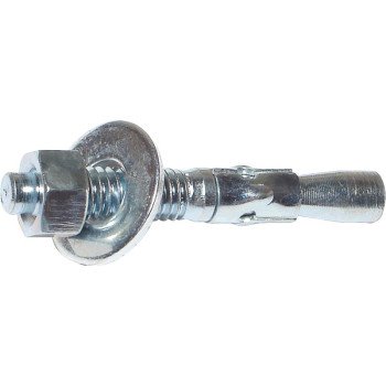 Midwest Fastener 04124 Concrete Wedge Anchor, 3/8 in Dia, 2-3/4 in L, Zinc