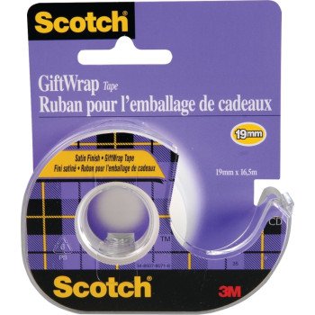 Scotch 15 Giftwrap Tape, 650 in L, 3/4 in W