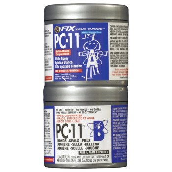 Protective Coating PC-11 Marine-Grade PC-11 1/2 LB. Epoxy Adhesive, White, Paste, 0.5 lb, Jar