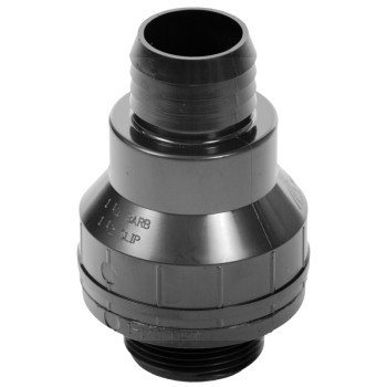 Superior Pump 99507/SC125B Check Valve, 1-1/2 x 1-1/4 in, MPT x Barb, ABS Body