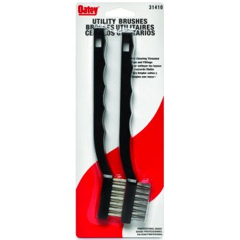 Oatey 31410 Specialty Brush, Brass/Stainless Steel Bristle, Polystyrene Handle