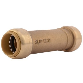 SharkBite U3016LFA Slip Pipe Coupling, 3/4 in, Brass, 200 psi Pressure