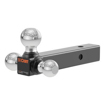 Curt 45001 Ball Mount, 1-7/8, 2, 2-5/16 in Dia Hitch Ball, Steel, Powder-Coated