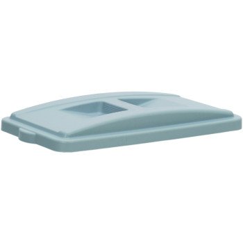 CONTINENTAL COMMERCIAL Wall Hugger 7315GY Receptacle Lid with Handle, 16, 23 gal, Plastic, Gray