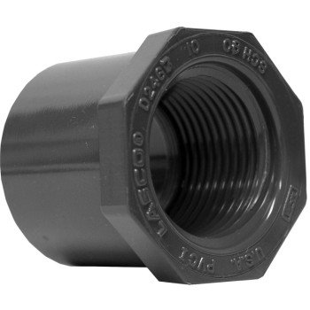 Lasco 838212BC Reducing Bushing, 1-1/2 x 1-1/4 in, Spigot x Female, PVC, SCH 80 Schedule