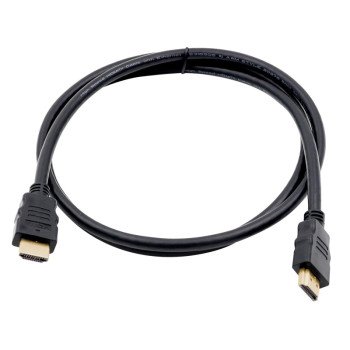 PowerZone ORHDMI03 High-Speed HDMI Cable, HDMI Gold, Black Sheath, 4 ft L