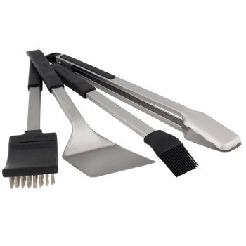 Broil King Baron 64003 Grilling Tool Set, Stainless Steel Blade, Plastic Resin Handle