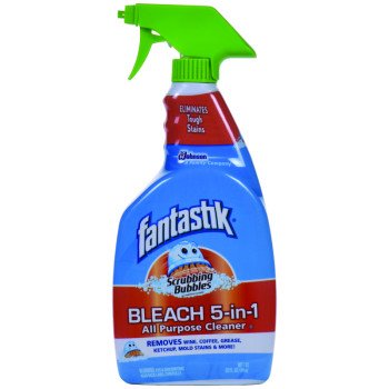 Fantastik 71631 All-Purpose Cleaner, 32 oz Spray Bottle, Liquid, Bleach, Light Yellow