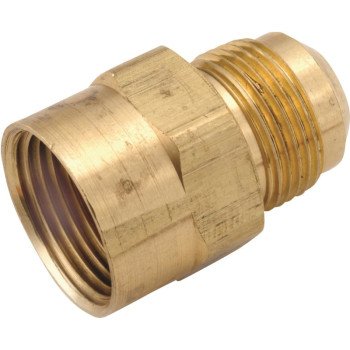 Anderson Metals 54746-1508 Pipe Coupler, 15/16 x 1/2 in, Flare x FIP, Brass