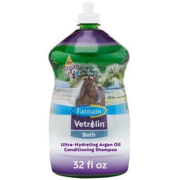 Farnam Vetrolin 100543873 Ultra-Hydrating Conditioning Shampoo, Liquid, Green, Pleasant, 32 oz Bottle