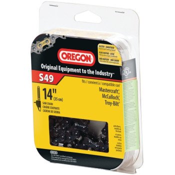 Oregon S49 Chainsaw Chain, 14 in L Bar, 0.05 Gauge, 3/8 in TPI/Pitch, 49-Link