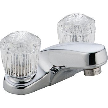 Delta Classic Series 2502LF Bathroom Faucet, 6-1/4 in W, 3-1/4 in H, Rigid Spout, Chrome Plated, 1-11/16 in Plate Size