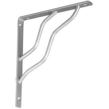 National Hardware N236-228 Shelf Bracket, 7 in L, Steel, Satin Nickel