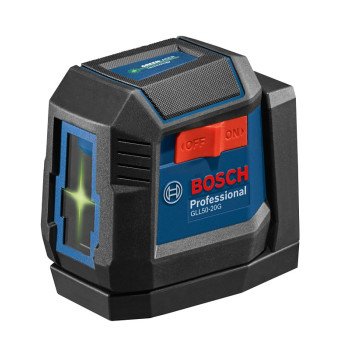 Bosch GLL50-20G Cross-Line Laser, 65 ft, 1/4 in Accuracy, 2-Beam, Green Laser