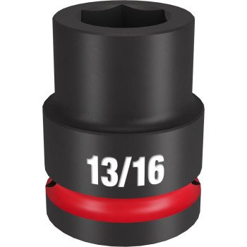 Milwaukee SHOCKWAVE Impact Duty Series 49-66-6304 Shallow Impact Socket, 13/16 in Socket, 3/4 in Drive, Square Drive