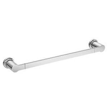 Moen Rinza Y1118CH Towel Bar, 18 in L Rod, Zinc, Chrome, Wall Mounting