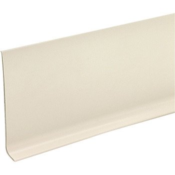 M-D 75275 Wall Base, 0.13 in Thick, Almond, 4 ft L, 4 in W, Vinyl