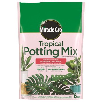 Miracle-Gro 71276430 Tropical Potting Mix, 6 qt Bag