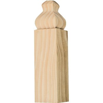 Waddell OBTB52 Trim Block Moulding, 6-1/2 in L, 1-1/8 in W, 1-1/8 in Thick, Pine Wood