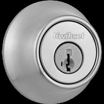 Kwikset 665 Series 665 26D SMT Deadbolt, 3 Grade, Keyed Key, Zinc, Satin Chrome, 2-3/8, 2-3/4 in Backset