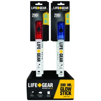 LIFE+GEAR LG01-10180-MT4 Glow Stick, LED Lamp, AG-13 Battery, Blue/Green/Red/Pink