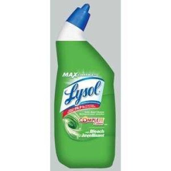 Lysol 34062-FYF Toilet Bowl Cleaner with Bleach, 710 mL Bottle, Liquid, Apple-Like, Blue