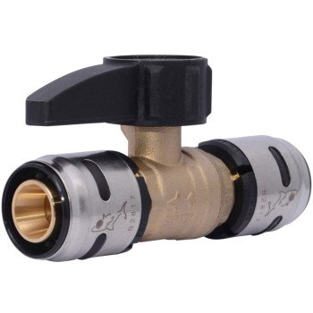 SharkBite K22185 Ball Valve, 3/4 in Connection, Push, 160 psi Pressure, Brass Body