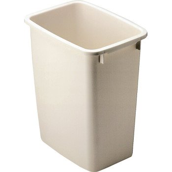 Rubbermaid FG280500BISQU Waste Basket, 21 qt Capacity, Plastic, Bisque, 15 in H