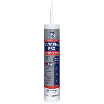 GE MAKB310CR Ultra-Seal Pro Caulk, Clear, 24 hr Curing, 40 to 100 deg F, 10.1 oz Cartridge