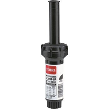 Toro 53815 Pop-Up Spray Sprinkler, 1/2 in Connection, FNPT, 3 in H Pop-Up, 15 ft, 27 deg Nozzle Trajectory, ABS