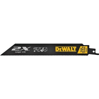 DEWALT DWA4188 Reciprocating Saw Blade, Applicable Materials: Metal, 1 in W, 8 in L, 14/18 TPI