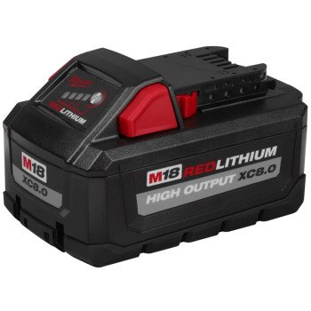 Milwaukee 48-11-1880 Rechargeable Battery Pack, 18 V Battery, 8 Ah, 60 min Charging