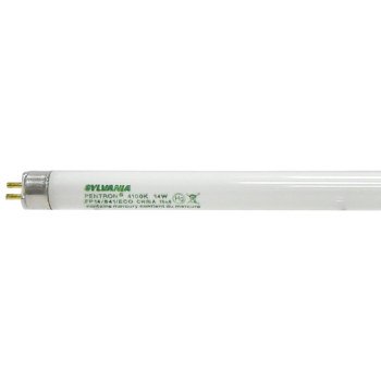 Sylvania 20914 Fluorescent Bulb, 14 W, T5 Lamp, Miniature G5 Lamp Base, 1116 Lumens, 4100 K Color Temp, Daylight Light