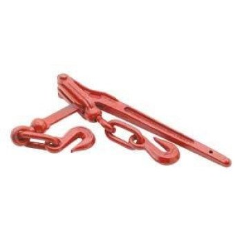 Campbell 6203604 Lever Load Binder, 5400 lb Working Load, 4-1/2 in Hook Opening, Red