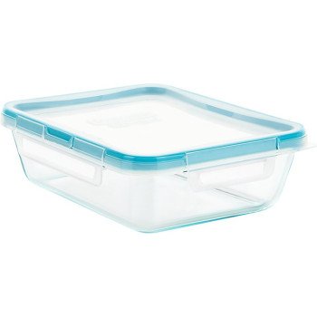 Snapware 1112403 Food Storage Container, 6 Cups Capacity, Glass, Clear, 5 in L, 10 in W, 6-1/2 in H