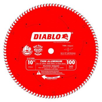 Diablo D10100N Circular Saw Blade, 10 in Dia, 5/8 in Arbor, 100-Teeth, Carbide Cutting Edge