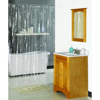 Simple Spaces SD-PCP01-C3L Shower Curtain, Vinyl, Clear, Clear