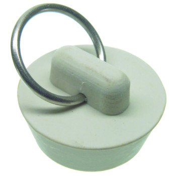 Danco 80223 Drain Stopper, Rubber, White, For: 1 in Drain, Universal Kitchen or Bathroom Sinks