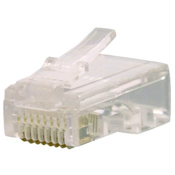 Gardner Bender GMC-88C5 Modular Plug, RJ-45 Connector, 8 -Contact, 8 -Position, White, 50/BAG