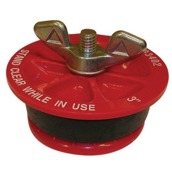 Oatey 33402 Test Plug, 3 in Connection, Plastic, Red