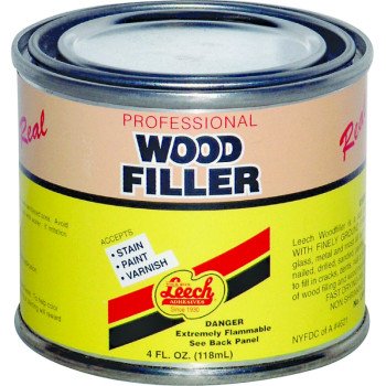 Leech Adhesives LWF-67 Wood Filler, Liquid, Solvent, Natural, 4 fl-oz Can